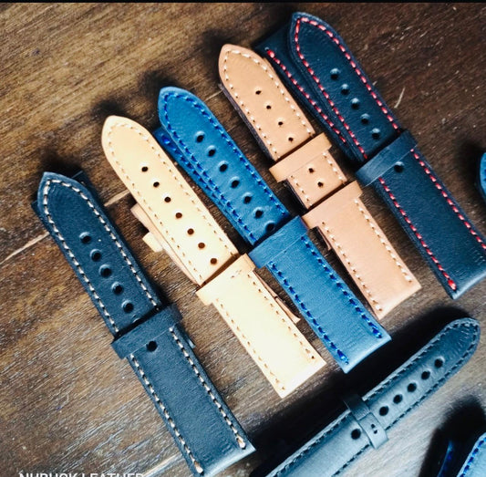 Hand Stitched  Pure Leather Straps