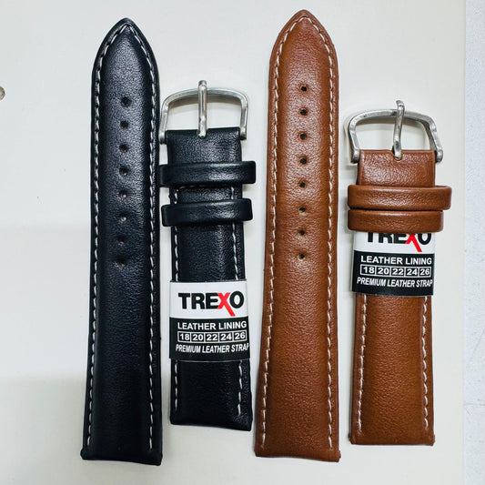 TREXO Genuine Pure Leather Straps