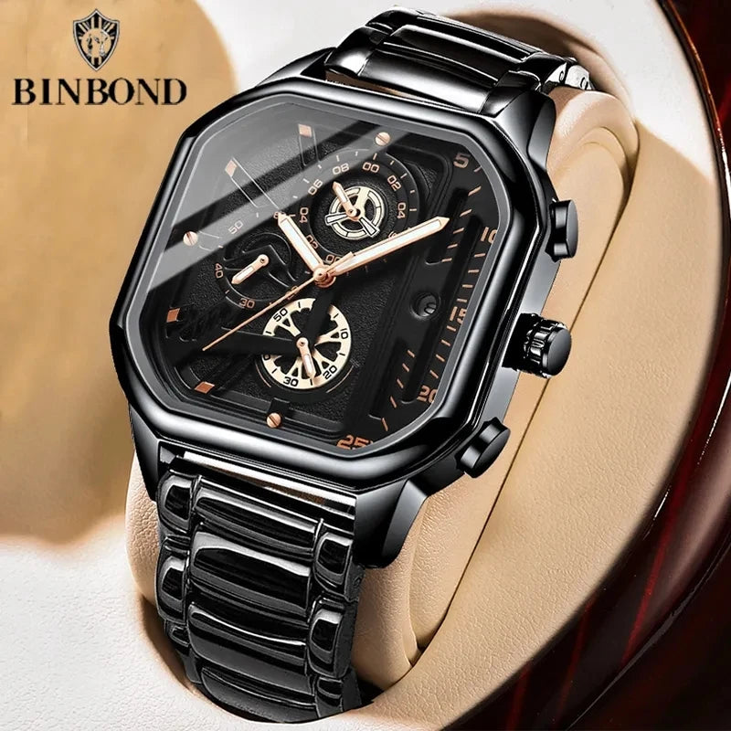 Mens Quartz Chronograph BINBOND 6577 Watch