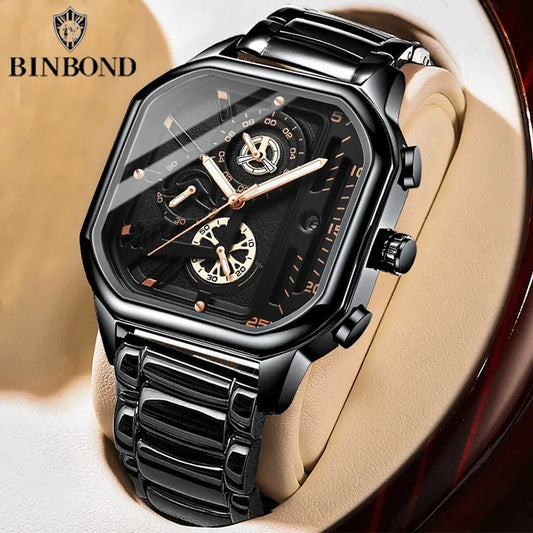 Mens Quartz Chronograph BINBOND 6577 Watch