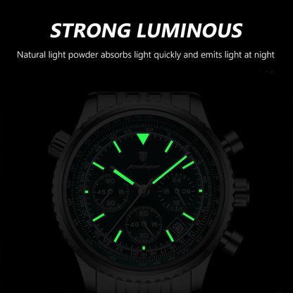 Men Chronograph Poedagar 960 Quartz Watch