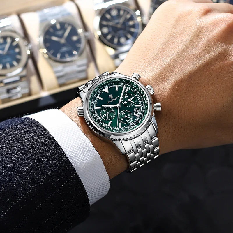 Men Chronograph Poedagar 960 Quartz Watch