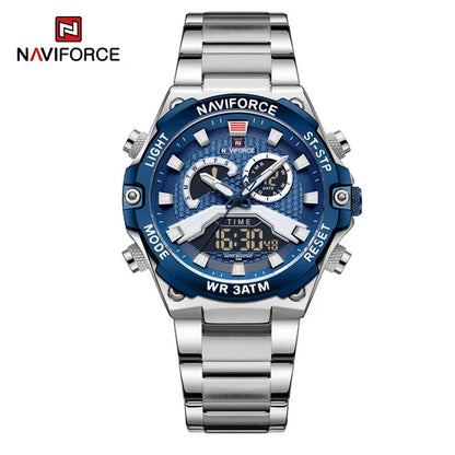 Top Brand NAVIFORCE 9207 Double Time Mens Watch